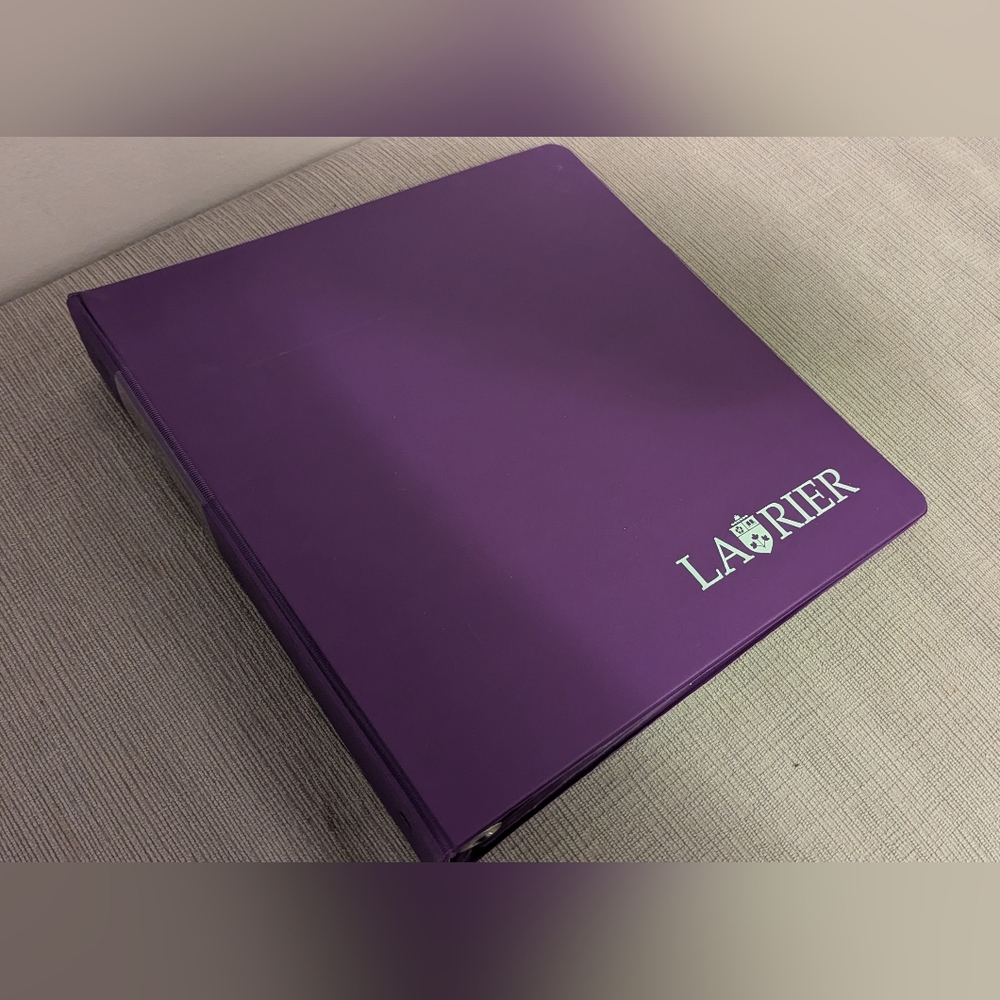 Laurier Purple 3-Ring Binder